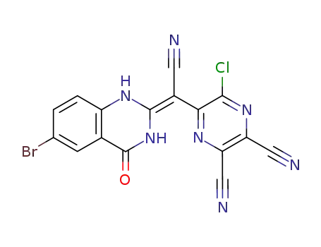 5-[(6-bromo-4-oxo-3,4-dihydro-1H-quinazolin-2-ylidene)-cyano-methyl]-6-chloro-pyrazine-2,3-dicarbonitrile
