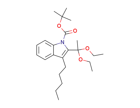 2-(1,1-diethoxy-ethyl)-3-pentyl-indole-1-carboxylic acid tert-butyl ester