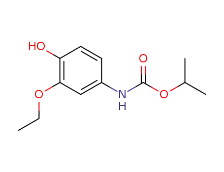 Molecular Structure of 135325-73-4 (Carbamic acid, (3-ethoxy-4-hydroxyphenyl)-, 1-methylethyl ester)