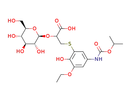 3-{3-ethoxy-2-hydroxy-5-[(isopropoxycarbonyl)amino]phenylthio}-2-β-D-glucopyranosyloxypropionic acid
