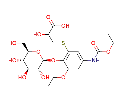 3-{3-ethoxy-2-β-D-glucopyranosyloxy-5-[(isopropoxycarbonyl)amino]phenylthio}-2-hydroxypropionic acid