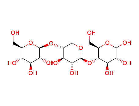 β-D-glucopyranosyl-(1->4)-β-D-xylopyranosyl-(1->4)-D-glucopyranose