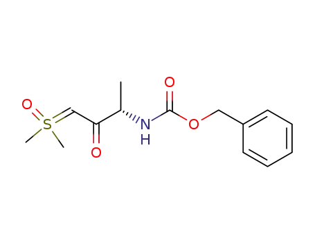 Molecular Structure of 676486-18-3 (Sulfoxonium, dimethyl-,
(3S)-2-oxo-3-[[(phenylmethoxy)carbonyl]amino]butylide)