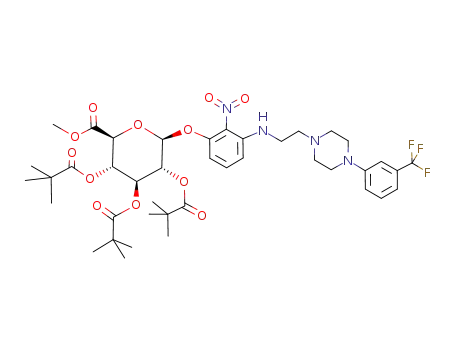 methyl 3-[[2-[4-(3-methylphenyl)piperazin-1-yl]ethyl]amino]-2-nitrophenyl-2,3,4-tris-O-(2,2-dimethylpropanoyl)-β-D-glucopyranosiduronate
