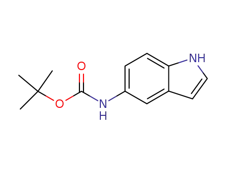 Molecular Structure of 184031-16-1 ((1H-INDOL-5-YL)-CARBAMIC ACID TERT-BUTYL ESTER)