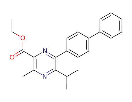 6-(biphenyl-4-yl)-5-isopropyl-3-methylpyrazine-2-carboxylic acid ethyl ester