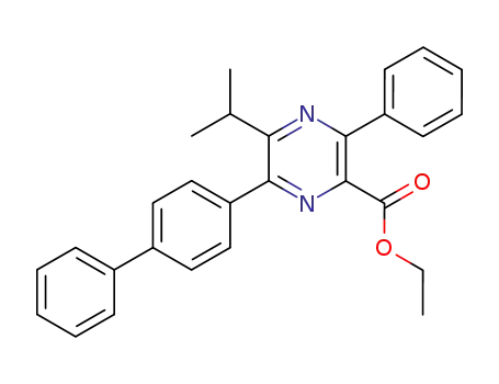 6-(biphenyl-4-yl)-5-isopropyl-3-phenylpyrazine-2-carboxylic acid ethyl ester