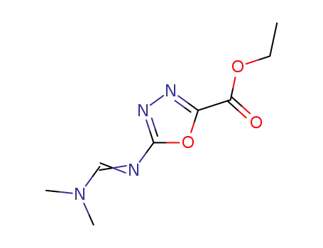 5-(dimethylamino-methyleneamino)-[1,3,4]oxadiazole-2-carboxylic acid ethyl ester