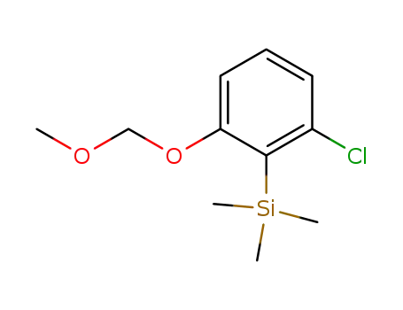 Molecular Structure of 851341-60-1 (Silane, [2-chloro-6-(methoxymethoxy)phenyl]trimethyl-)