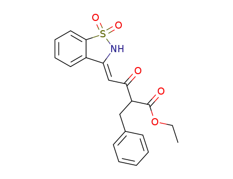 ethyl (1,1-dioxido-1,2-benzisothiazol-3(2H)-ylidine)-2-phenyl-methyl-3-oxo-butanoate