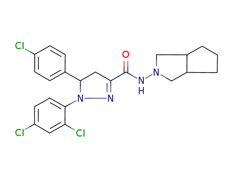 5-(4-chloro-phenyl)-1-(2,4-dichloro-phenyl)-4,5-dihydro-1H-pyrazole-3-carboxylic acid (hexahydro-cyclopenta[c]pyrrol-2-yl)-amide