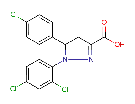 5-(4-chlorophenyl)-1-(2,4-dichlorophenyl)-4,5-dihydro-1H-pyrazole-3-carboxylic acid