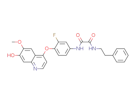 N-{3-fluoro-4-[(7-hydroxy-6-methoxyquinolin-4-yl)oxy]phenyl}-N'-(2-phenylethyl)ethanediamide