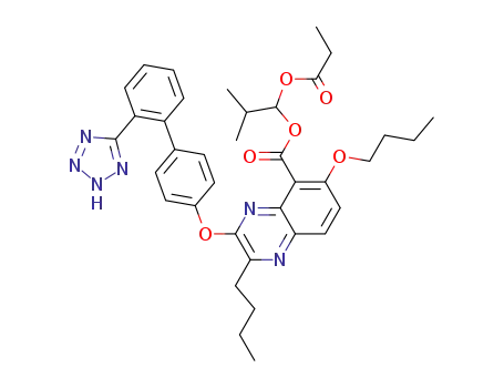 2-Butyl-6-(butyloxy)-3-[[2'-(2H-tetrazol-5-yl)-[1,1'-biphenyl]-4-yl]oxy]-5-quinoxalinecarboxylic acid, 2-methyl-1-(1-oxopropoxy)propyl ester