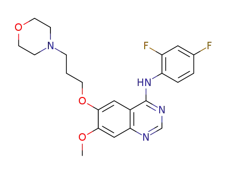 4-[(2,4-difluorophenyl)amino]-6-[3-(morpholin-4-yl)propyloxy]-7-methoxyquinazoline