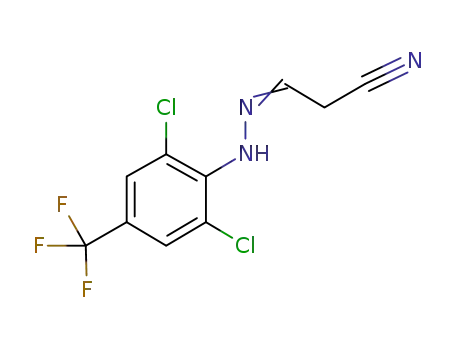 Molecular Structure of 111884-98-1 (Propanenitrile, 3-[[2,6-dichloro-4-(trifluoromethyl)phenyl]hydrazono]-)