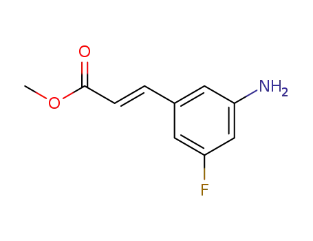 Molecular Structure of 918811-47-9 (2-Propenoic acid, 3-(3-amino-5-fluorophenyl)-, methyl ester, (2E)-)