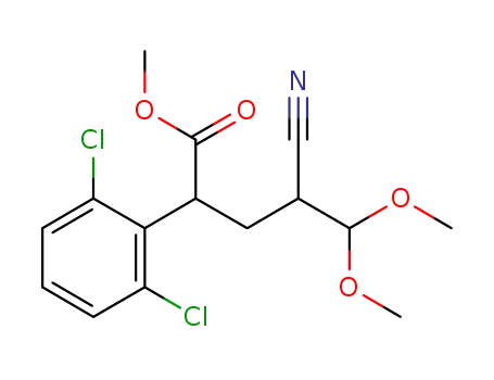 methyl 2-(2,6-dichlorophenyl)-4-cyano-5,5-dimethoxypentanoate