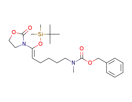 (Z)-benzyl (6-((tert-butyldimethylsilyl)oxy)-6-(2-oxooxazolidin-3-yl)hex-5-en-1-yl)(methyl)carbamate