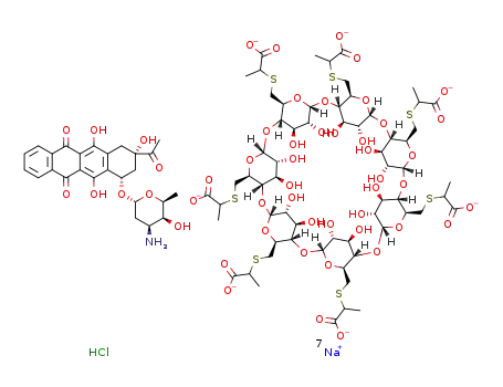 C26H27NO9*C63H91O42S7(7-)*ClH*7Na(1+)