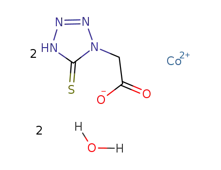 Co(5-mercapto-1H-tetrazole-1-acetic acid (1-))2(H2O)2