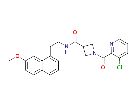 1-(3-chloroisonicotinoyl)-N-(2-(7-methoxynaphthalen-1-yl)ethyl)azetidine-3-carboxamide
