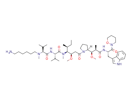 N-(6-aminohexyl)-N-methyl-L-valyl-N-[(3R,4S,5S)-1-{(2S)-2-[(1R,2R)-3-{[(2S)-3-(1H-indol-3-yl)-1-(1,2-oxazinan-2-yl)-1-oxopropan-2-yl]amino}-1-methoxy-2-methyl-3-oxopropyl]pyrrolidin-1-yl}-3-methoxy-5-methyl-1-oxoheptan-4-yl]-N-methyl-L-valinamide