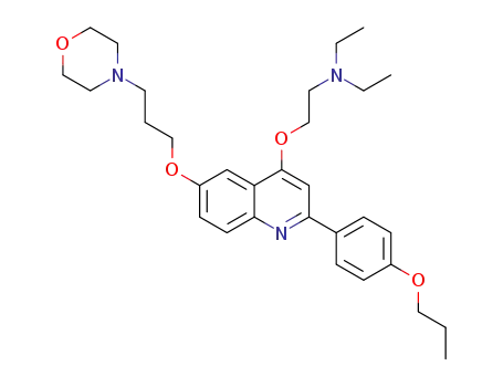 N,N-diethyl-2-{[6-(3-morpholin-4-ylpropoxy)-2-(4-propoxyphenyl)quinolin-4-yl]oxy}ethanamine