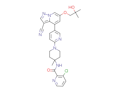 3-chloro-N-(1-(5-(3-cyano-6-(2-hydroxy-2-methylpropoxy)pyrazolo[1,5-a]pyridin-4-yl)pyridin-2-yl)-4-methylpiperidin-4-yl)picolinamide