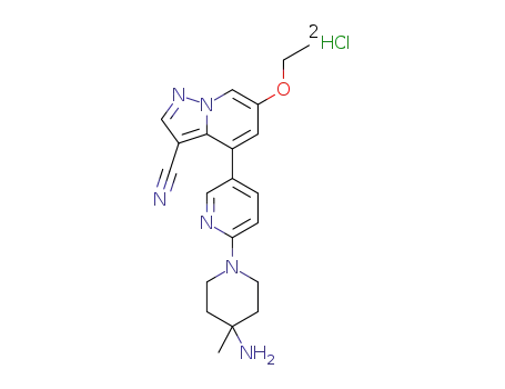 4-(6-(4-amino-4-methylpiperidin-1-yl)pyridin-3-yl)-6-ethoxypyrazolo[1,5-a]pyridine-3-carbonitrile dihydrochloride
