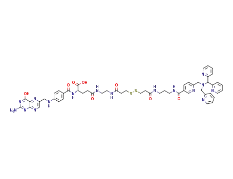 (S)-22-(4-(((2-amino-4-hydroxypteridin-6-yl)methyl)amino)benzamido)-1-(6-(((di(pyridin-2-yl)methyl)(pyridin-2-ylmethyl)amino)methyl)pyridin-3-yl)-1,7,14,19-tetraoxo-10,11-dithia-2,6,15,18-tetraazatricosan-23-oic acid