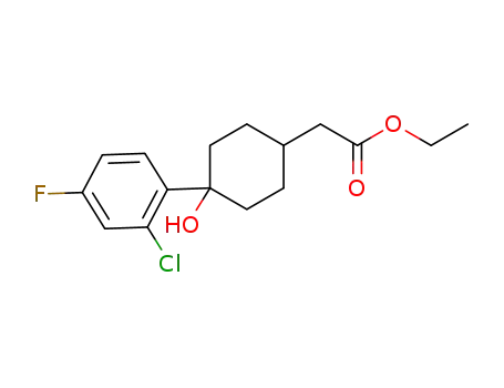 ethyl 2-(4-(2-chloro-4-fluorophenyl)-4-hydroxycyclohexyl)acetate
