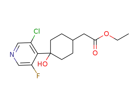 ethyl 2-(4-(3-chloro-5-fluoropyridin-4-yl)-4-hydroxycyclohexyl)acetate