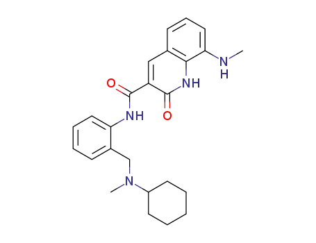 N-(2-[[cyclohexyl(methyl)amino]methyl]phenyl)-8-(methylamino)-2-oxo-1,2-dihydroquinoline-3-carboxamide