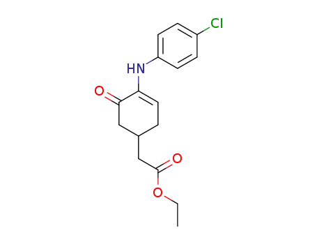ethyl 2-(4-((4-chlorophenyl)amino)-5-oxocyclohex-3-en-1-yl)acetate