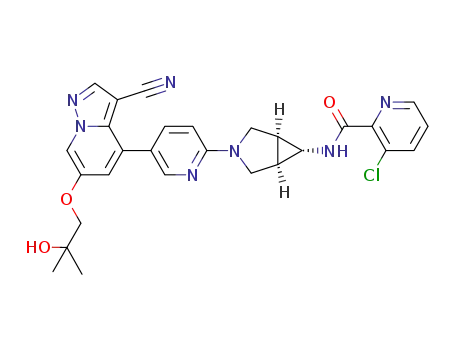 3-chloro-N-((1R,5S,6s)-3-(5-(3-cyano-6-(2-hydroxy-2-methylpropoxy)pyrazolo[1,5-a]pyridin-4-yl)pyridin-2-yl)-3-azabicyclo[3.1.0]hexan-6-yl)picolinamide