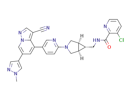 3-chloro-N-(((1R,5S,6s)-3-(5-(3-cyano-6-(1-methyl-1H-pyrazol-4-yl)pyrazolo[1,5-a]pyridin-4-yl)pyridin-2-yl)-3-azabicyclo[3.1.0]hexan-6-yl)methyl)picolinamide