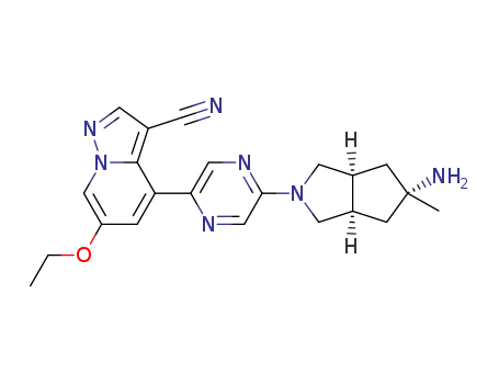 4-(5-((3aR,5s,6aS)-5-amino-5-methylhexahydrocyclopenta[c]pyrrol-2(1H)-yl)pyrazin-2-yl)-6-ethoxypyrazolo[1,5-a]pyridine-3-carbonitrile