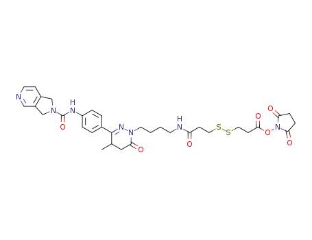 N-{4-[1-(4-{[3-({3-[(2,5-dioxopyrrolidin-1-yl)oxy]-3-oxopropyl}disulfanyl)propanoyl]amino}butyl)-4-methyl-6-oxo-1,4,5,6-tetrahydropyridazin-3-yl]phenyl}-1,3-dihydro-2H-pyrrolo[3,4-c]pyridine-2-carboxamide