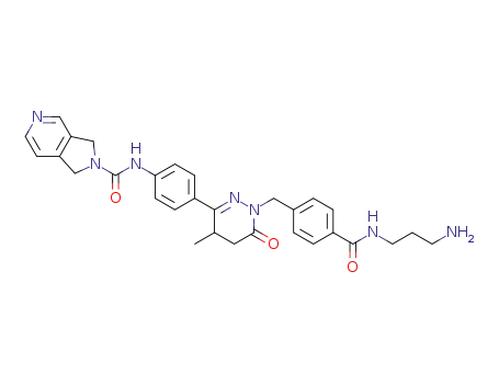 N-{4-[1-{4-[(3-aminopropyl)carbamoyl]benzyl}-4-methyl-6-oxo-1,4,5,6-tetrahydropyridazin-3-yl]phenyl}-1,3-dihydro-2H-pyrrolo[3,4-c]pyridine-2-carboxamide