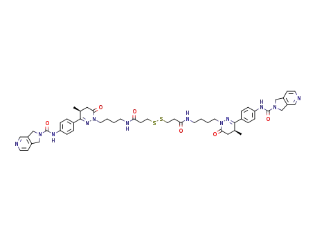 N,N'-(disulfanediylbis{(1-oxopropane-3,1-diyl)iminobutane-4,1-diyl[4-methyl-6-oxo-5,6-dihydropyridazine-1,3(4H)-diyl]benzene-4,1-diyl})bis(1,3-dihydro-2H-pyrrolo[3,4-c]pyridine-2-carboxamide)