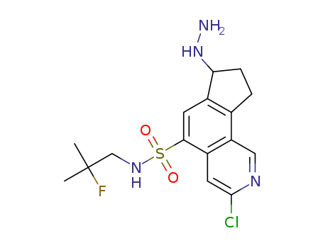 3-chloro-N-(2-fluoro-2-methylpropyl)-7-hydrazino-8,9-dihydro-7H-cyclopenta[h]isoquinoline-5-sulfonamide