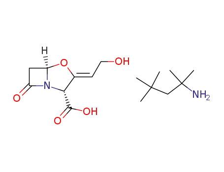 (2R,5R)-3-[2-Hydroxy-eth-(Z)-ylidene]-7-oxo-4-oxa-1-aza-bicyclo[3.2.0]heptane-2-carboxylic acid; compound with 1,1,3,3-tetramethyl-butylamine