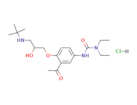 Urea,N'-[3-acetyl-4-[3-[(1,1-dimethylethyl)amino]-2-hydroxypropoxy]phenyl]-N,N-diethyl-,hydrochloride (1:1)