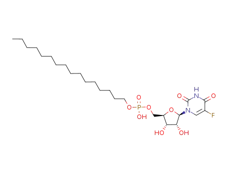 Molecular Structure of 61330-78-7 (5'-Uridylic acid, 5-fluoro-, monohexadecyl ester)