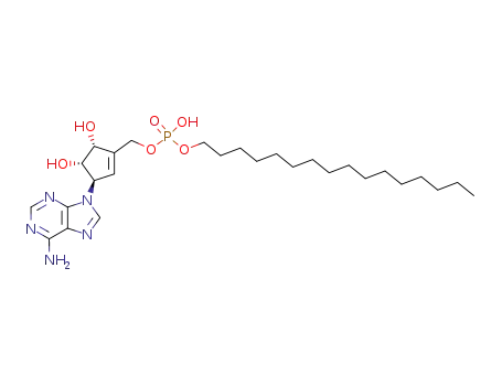 Phosphoric acid (3R,4S,5R)-3-(6-amino-purin-9-yl)-4,5-dihydroxy-cyclopent-1-enylmethyl ester hexadecyl ester