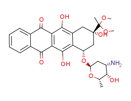 (7S,9S)-7-((2R,4S,5S,6S)-4-Amino-5-hydroxy-6-methyl-tetrahydro-pyran-2-yloxy)-9-(1,1-dimethoxy-ethyl)-6,9,11-trihydroxy-7,8,9,10-tetrahydro-naphthacene-5,12-dione