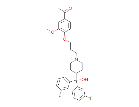 1-[3-(4-acetyl-2-methoxyphenoxy)propyl]-α,α-bis(3-fluorophenyl)-4-piperidinemethanol