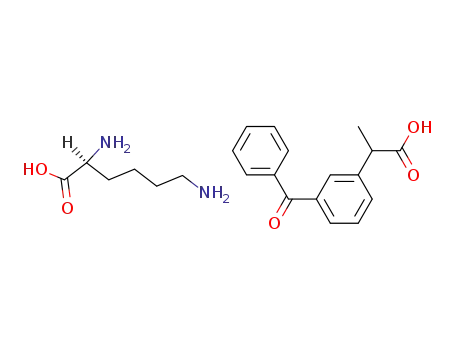 2-(3-Benzoylphenyl)propanoic acid--lysine (1/1)