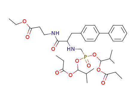 Ethyl N-{2-[di-(α-propionyloxyisobutyl)-phosphonomethylamino]-3-(4-biphenylyl)-propionyl}-3-aminopropionate